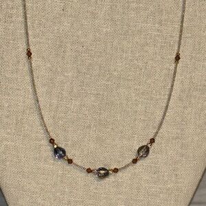 Elegant Gold and Brown Beaded Necklace